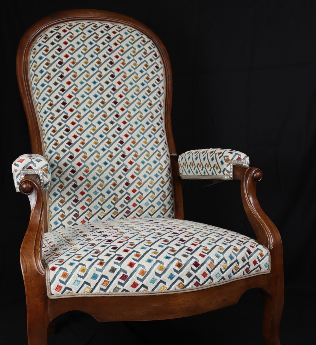 Réfection d'un fauteuil Voltaire à crémaillère